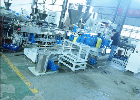 Chine Boudineuse à vis de couple de taille double avec le système de pelletisation de brin pour le remplisseur Masterbatch fournisseur